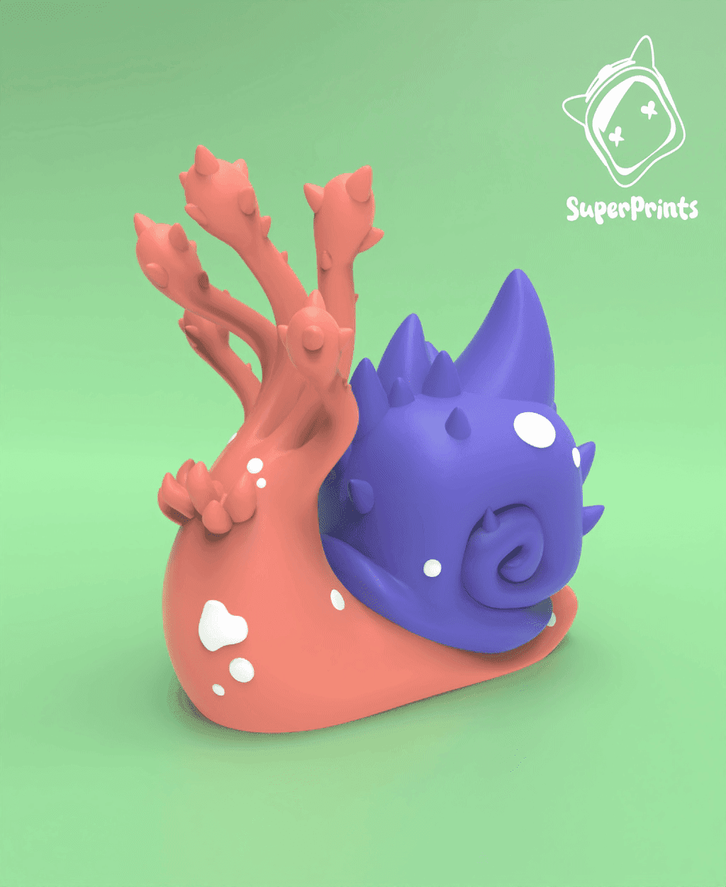 Flail Snail - Easy Multicolor FDM RPG Minis (No supports) 3d model