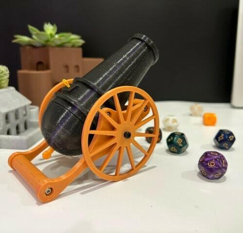 DICE CANNON - RUBBER BAND POWERED DICE LAUNCHER 3d model