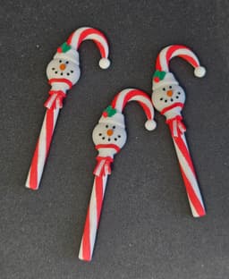 Snowman Candy Cane Magnet 3d model