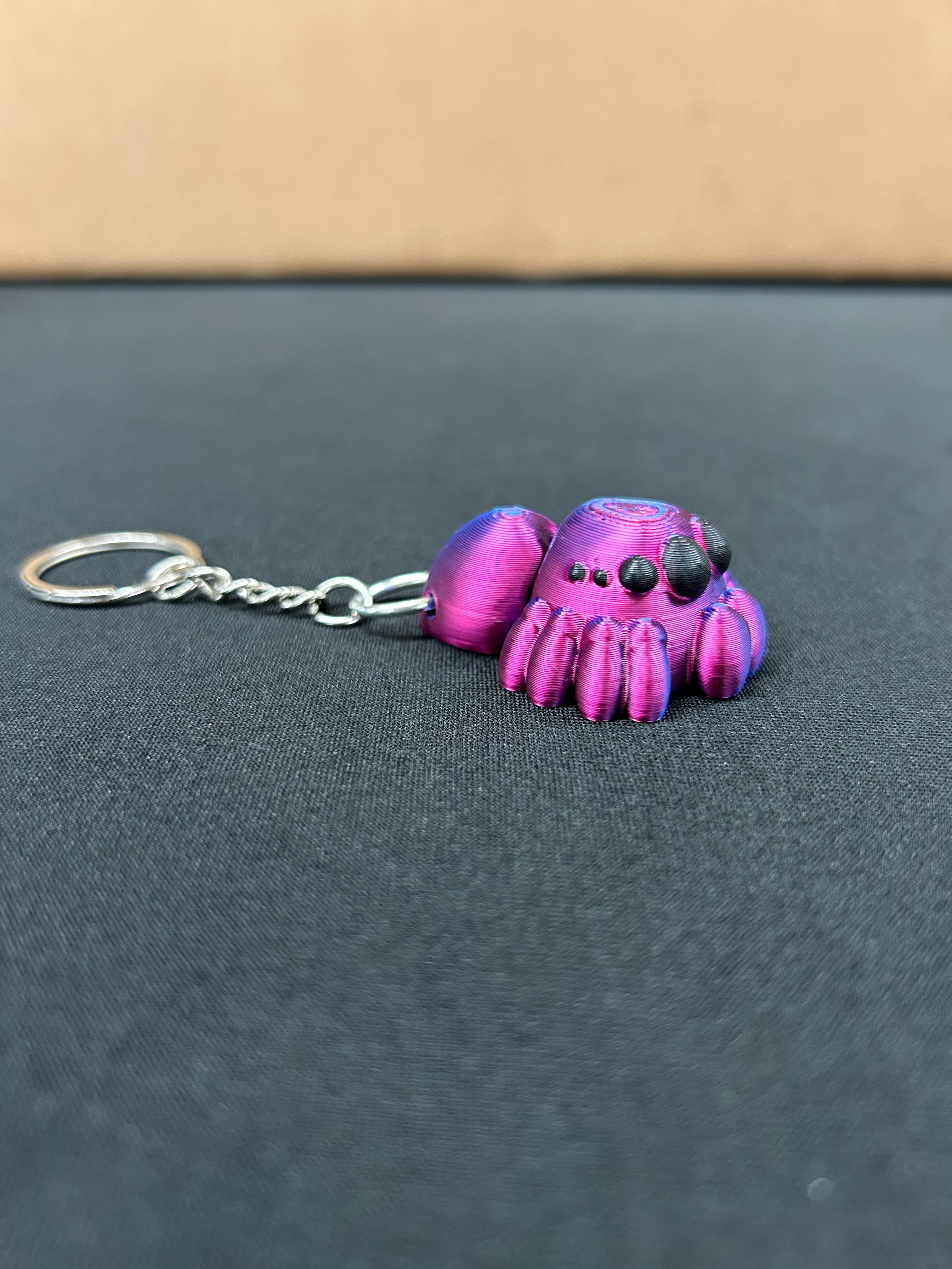 Spider Smooth Keychain Back 3d model