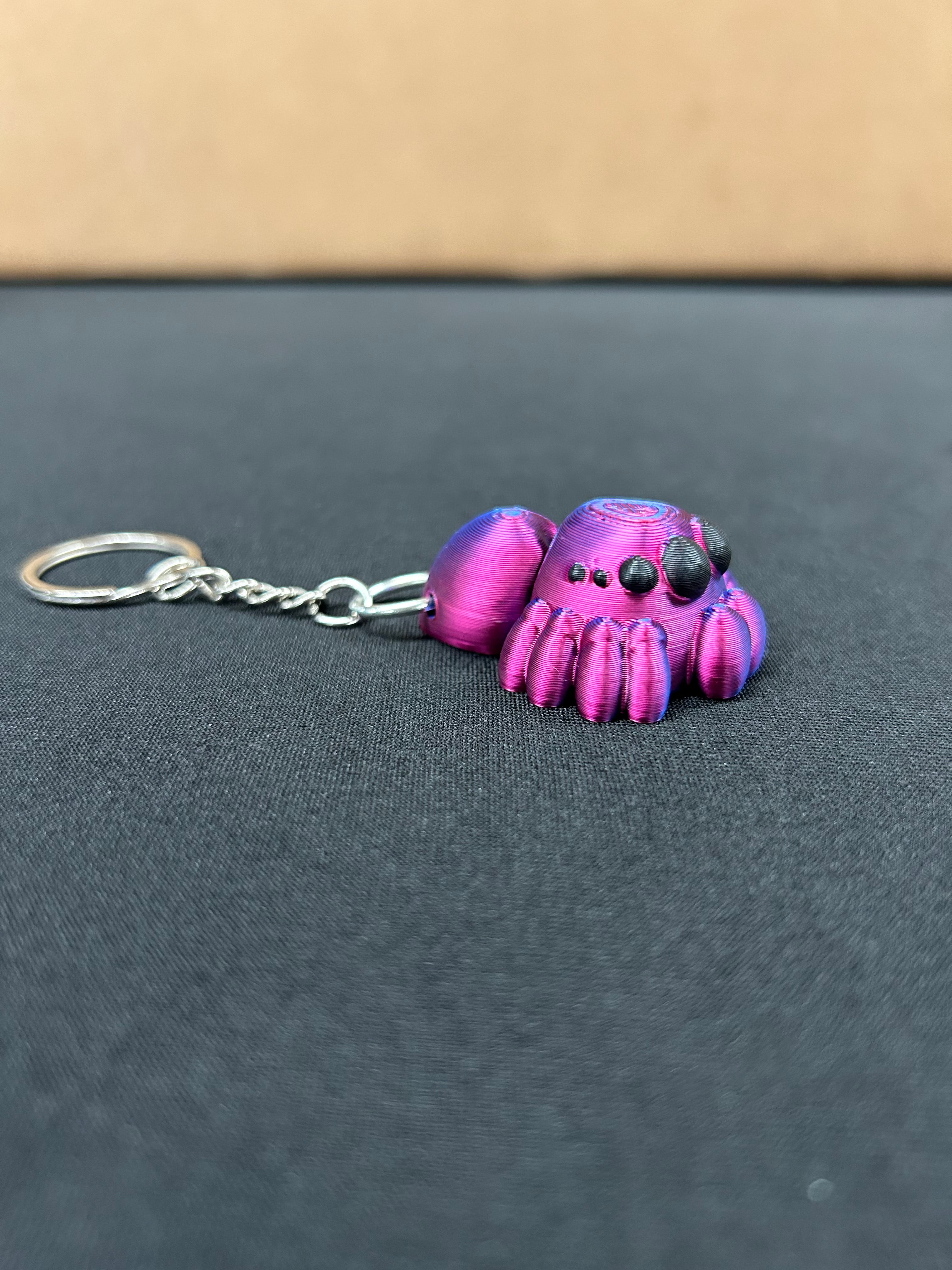 Spider Smooth Keychain Back 3d model