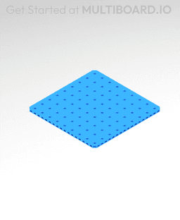 9x9 MU - Small Thread Offset MU - MultiBoard Plate 3d model