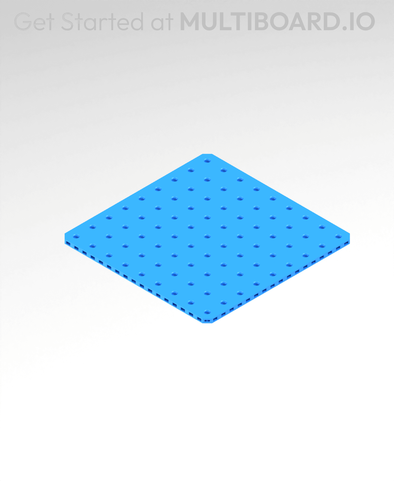 9x9 MU - Small Thread Offset MU - MultiBoard Plate 3d model