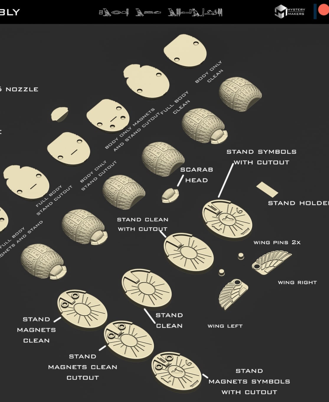 Scarab compas 3d model