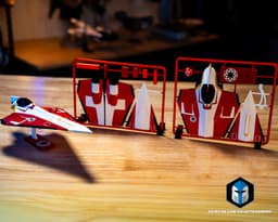 Delta 7 Jedi Starfighter Kit Card - 3D Print Files 3d model