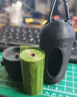 Doggo Poo Bag Holder w Flashlight 3d model