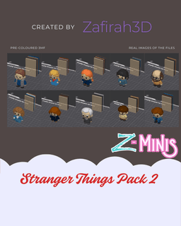STRANGER THINGS PACK 2 Z-MINIS 3d model