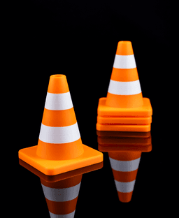 Mini Traffic Cone - Stackable - Multicolor .3mf 3d model