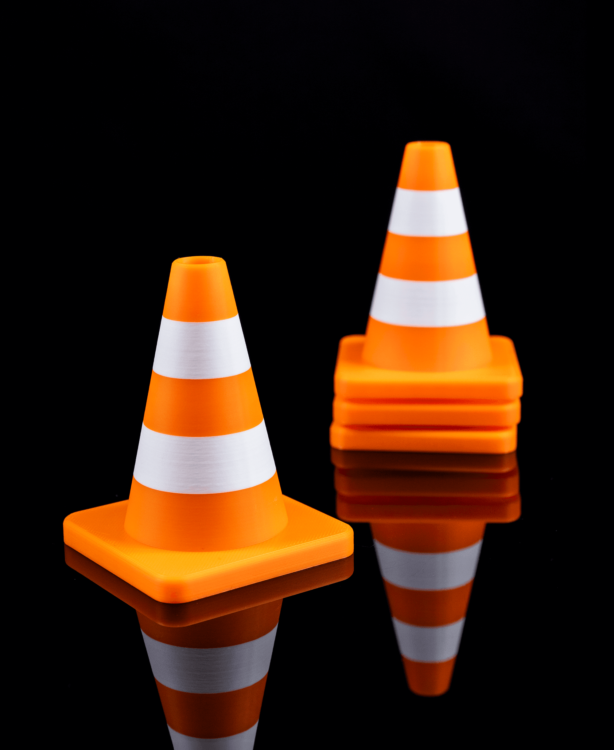 Mini Traffic Cone - Stackable - Multicolor .3mf 3d model