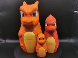 PokeNesting Doll - Charmander Evolution 3d model