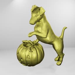 Jack russell pumpkin 3d model