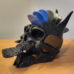 Oni Skull Guitar Pick Holder 3d model