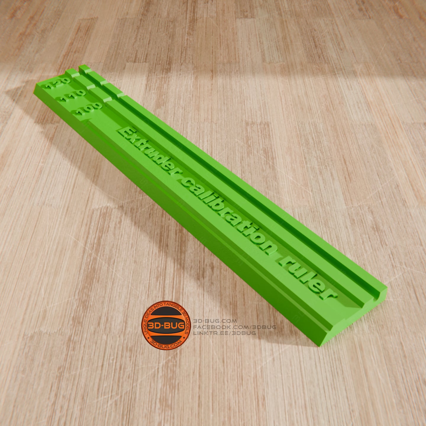 Extruder calibration ruler 3d model