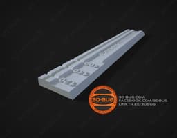 Extruder calibration ruler 3d model
