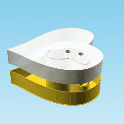 Fluffy Hearts Lo E, nestable box (v3) 3d model