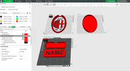 AC Milan Sign - LED strip compatible 3d model