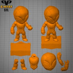 Spider-Man 2 PS5 Chibi STL for 3D Printing ChibiSTL 3DXM 3d model