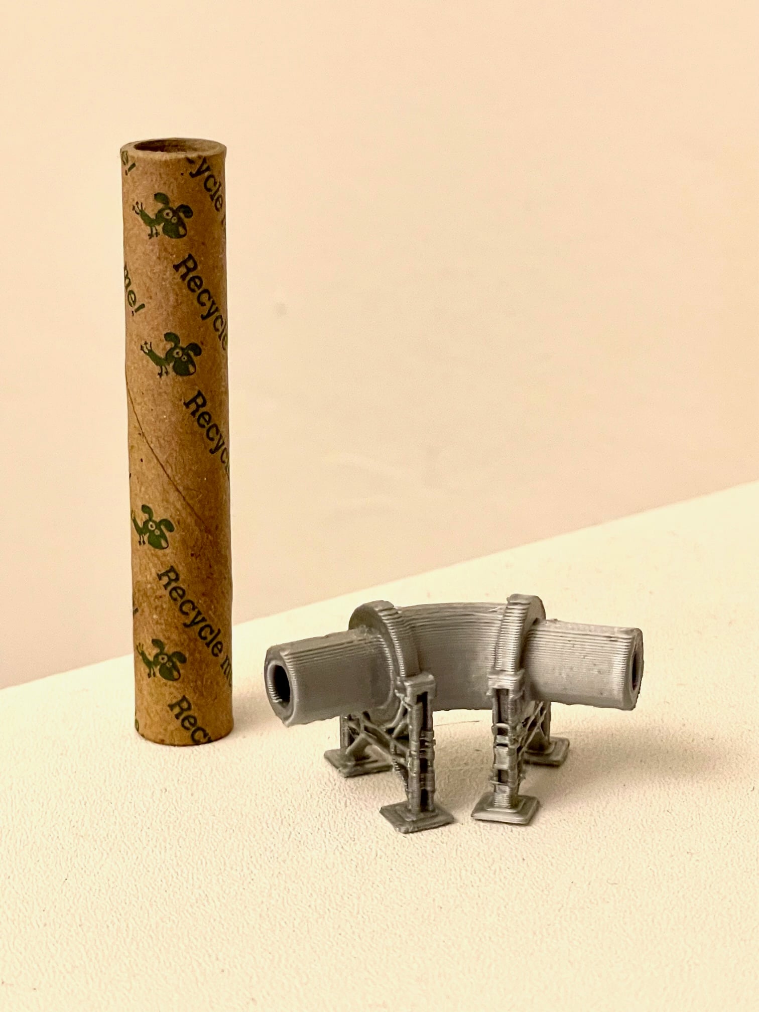 Poop Tube Pipeline 45° 3d model