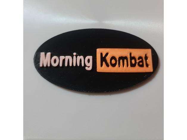 morning kombat logo 3d model