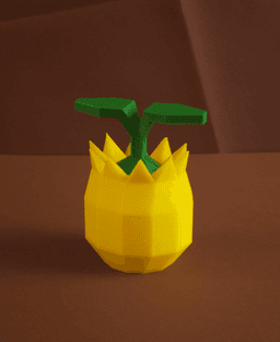 Sunkern Low Poly Pokemon 3d model