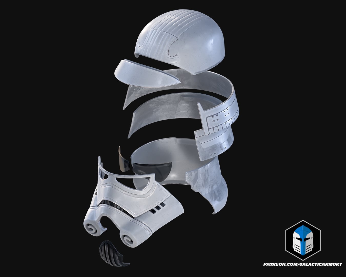 Samurai Stormtrooper Helmet - 3D Print Files 3d model