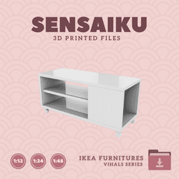 Miniature Replica 09. VIHALS Coffee Table for Miniature Dollhouse - IKEA - 3D Print Instant Download 3d model