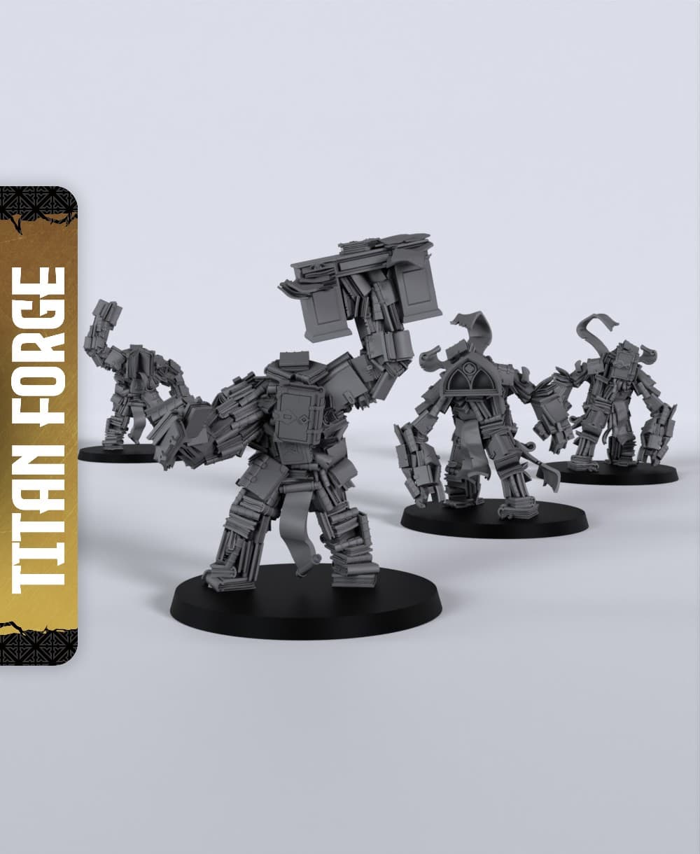 Book Golems - With Free Dragon - 5e DnD Inspired for RPG and Wargamers 3d model