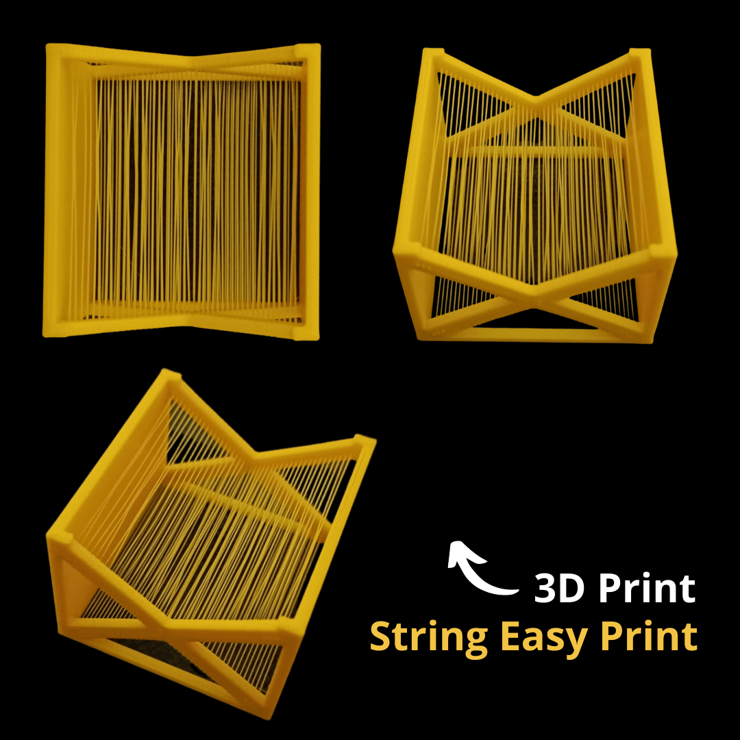 String Easy to Print Square 3d model