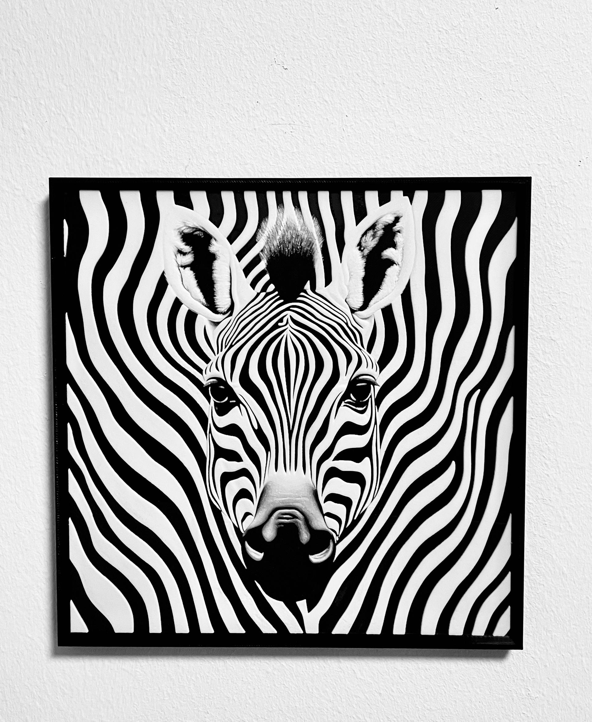 Op-Art Zebra Portrait (Filament Painting) - Great image, thanks for sharing.  - 3d model