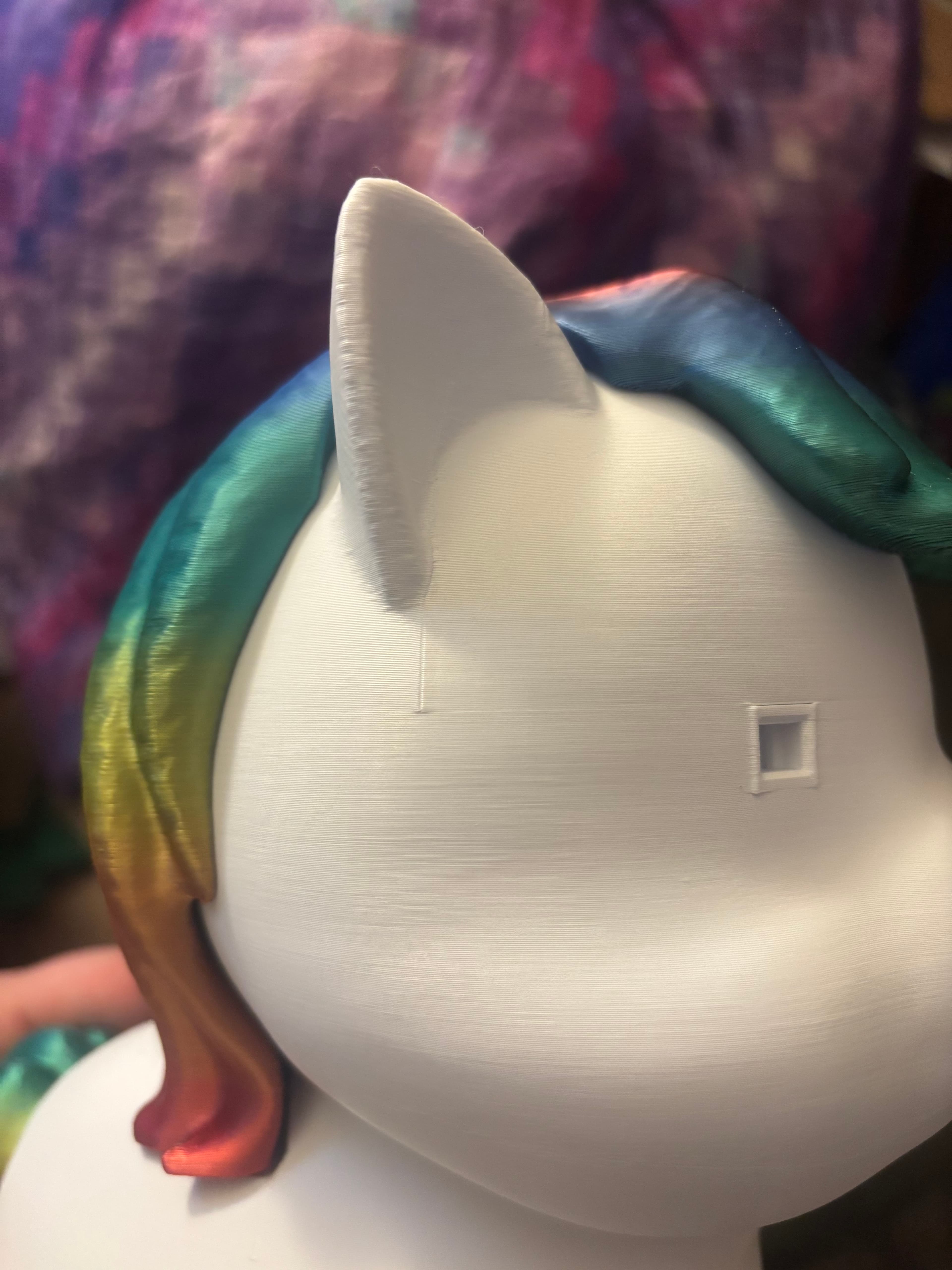 For the most part, this printed great but unfortunately, not high enough quality to gift or sell as I intended. I printed with the .3mf files and there are several imperfections that really detract from the finished product. Even with supports, the area under the chin looks sloppy. On one side of the nose, by one ear and at the base of the main random seams showed up. Would really love to get this dialed in as its so cute.