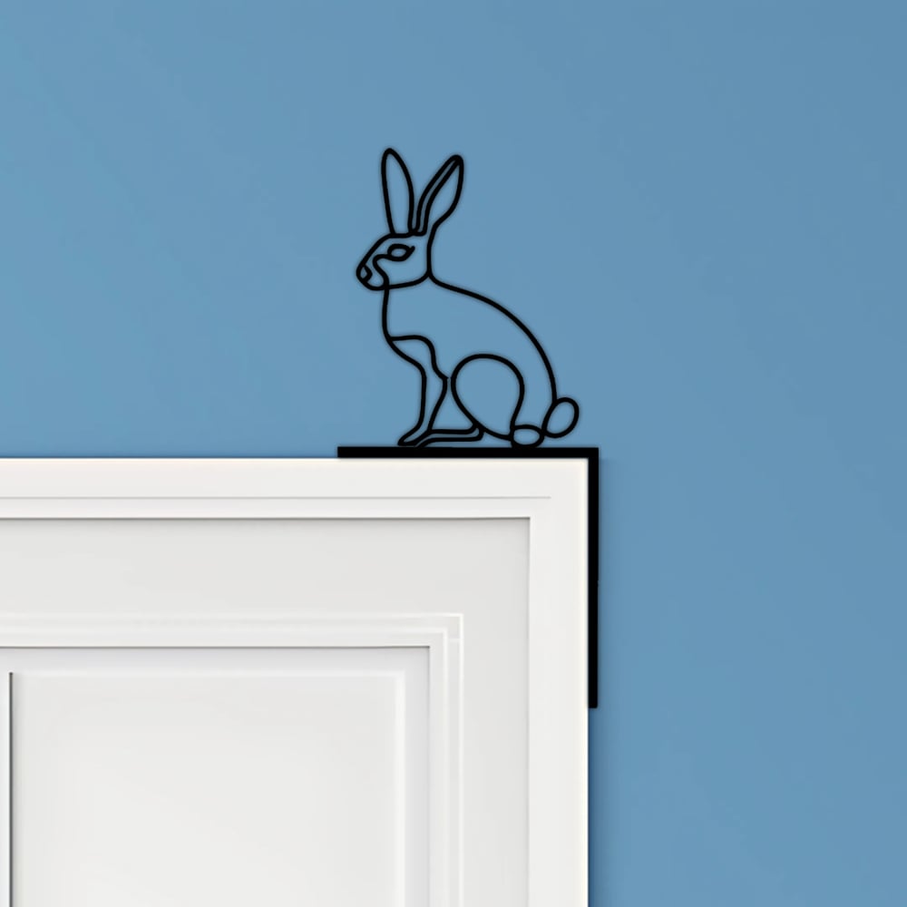 Rabbit Door Corner Decor 3d model