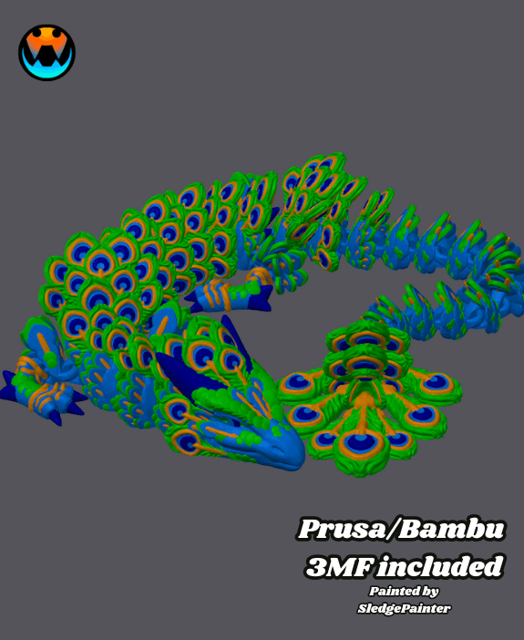 Peacock Dragon 3d model