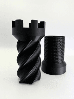 Spiral Turret Tower with hidden storage 3d model