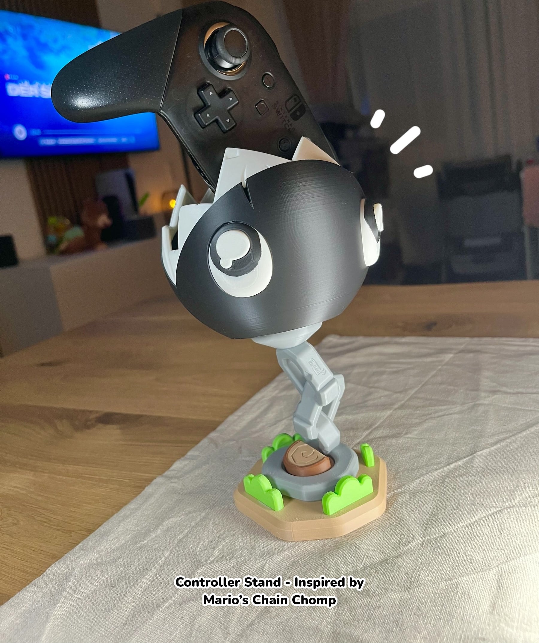 Chain Chomp Controller Stand for your Switch Controller - Inspired by "Mario Bros" - Fan Art 3d model