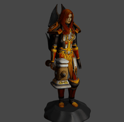 Female Paladin Hellina v2.0 3d model