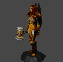 Female Paladin Hellina v2.0 3d model