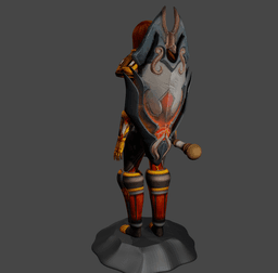 Female Paladin Hellina v2.0 3d model