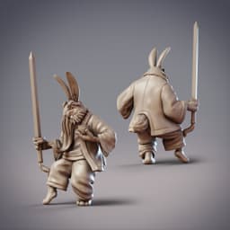 Rabbitfolk Teacher - Elegant Sword, Guanghan Swordmaster (Pre-supported) 3d model