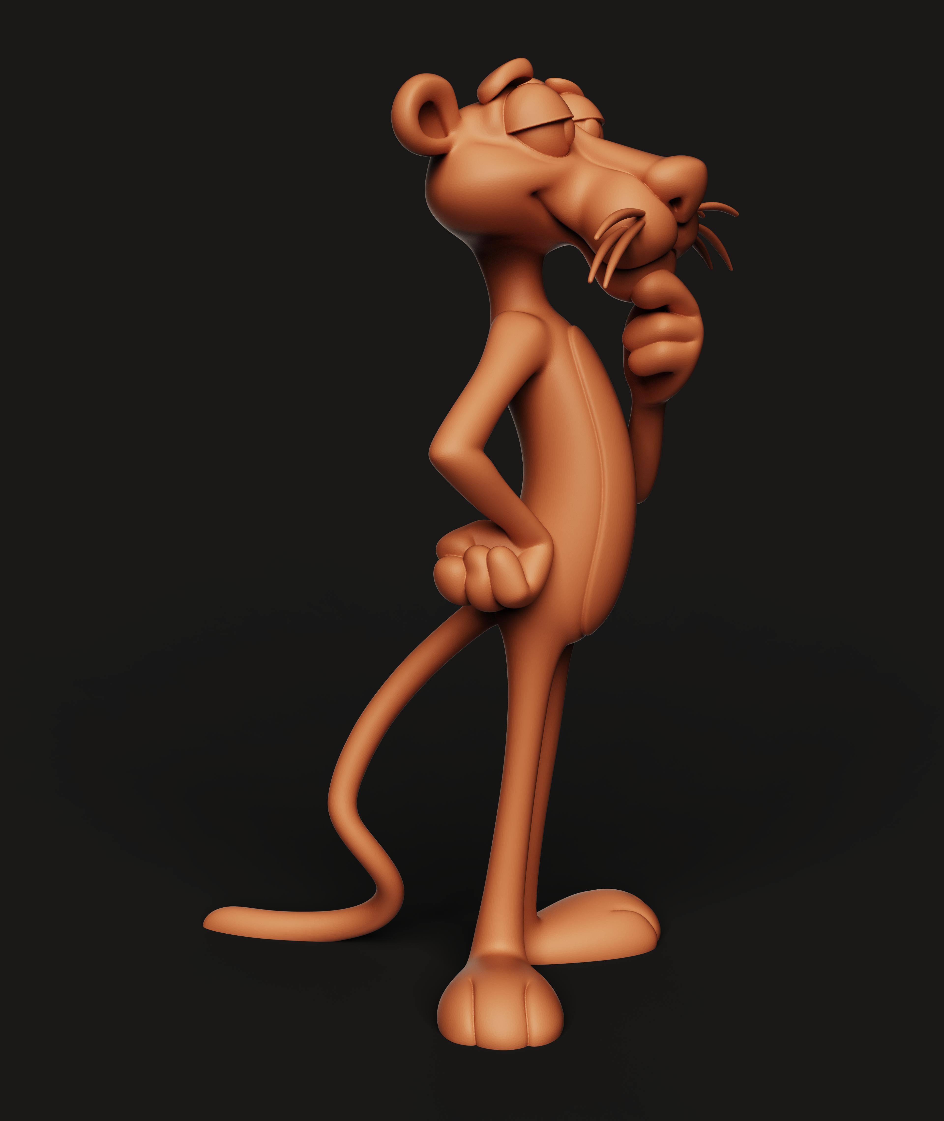 Pink Panther Figure STL | Classic Cartoon 3D Print | Retro Model 3d model