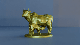 Cow With Calf 3d model