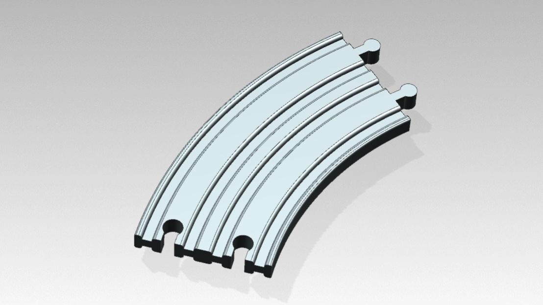 BRIO Style Train Track, Curve, EE 3d model