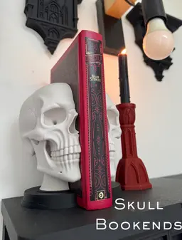 Skull Bookends Gothic Home Decor 3d model