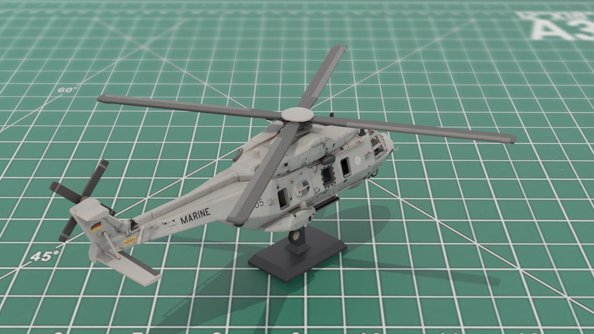 NH-90 Military Helicopter 3D Print Model 3d model