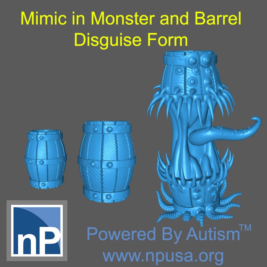Barrels and Mimic 3d model