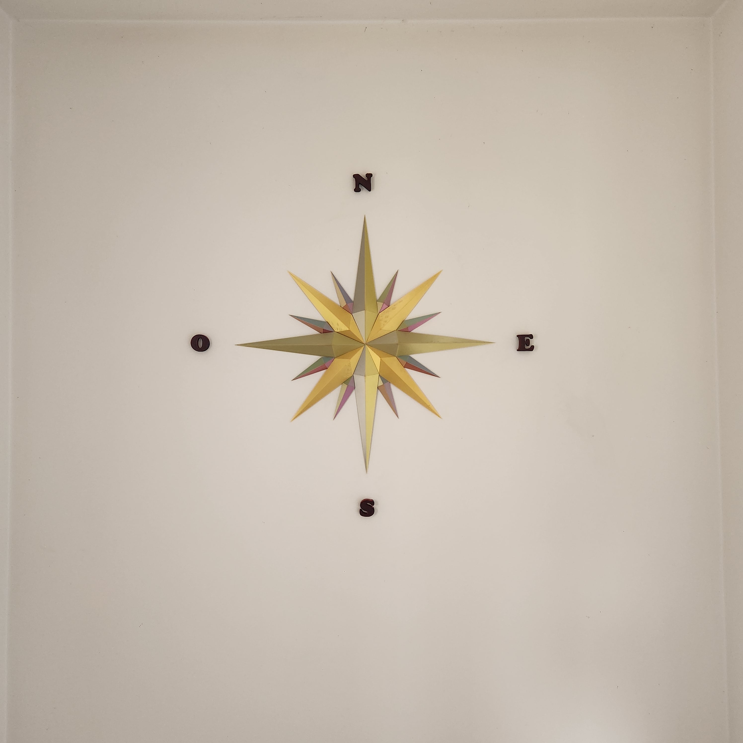 Compass rose - Multipart wall design 3d model