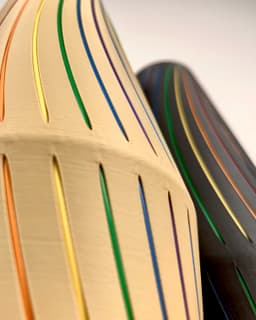 Stripy vase - easy multicolor print 3d model