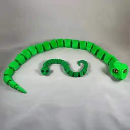 Articulated, Wiggly, Fidget Snake STL File - NO AMS - COMMERCIAL USE 3d model