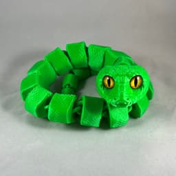 Articulated, Wiggly, Fidget Snake STL File - NO AMS - COMMERCIAL USE 3d model