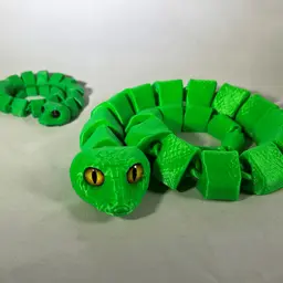 Articulated, Wiggly, Fidget Snake STL File - NO AMS - COMMERCIAL USE 3d model