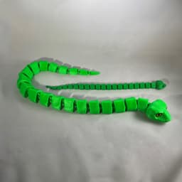 Articulated, Wiggly, Fidget Snake STL File - NO AMS - COMMERCIAL USE 3d model